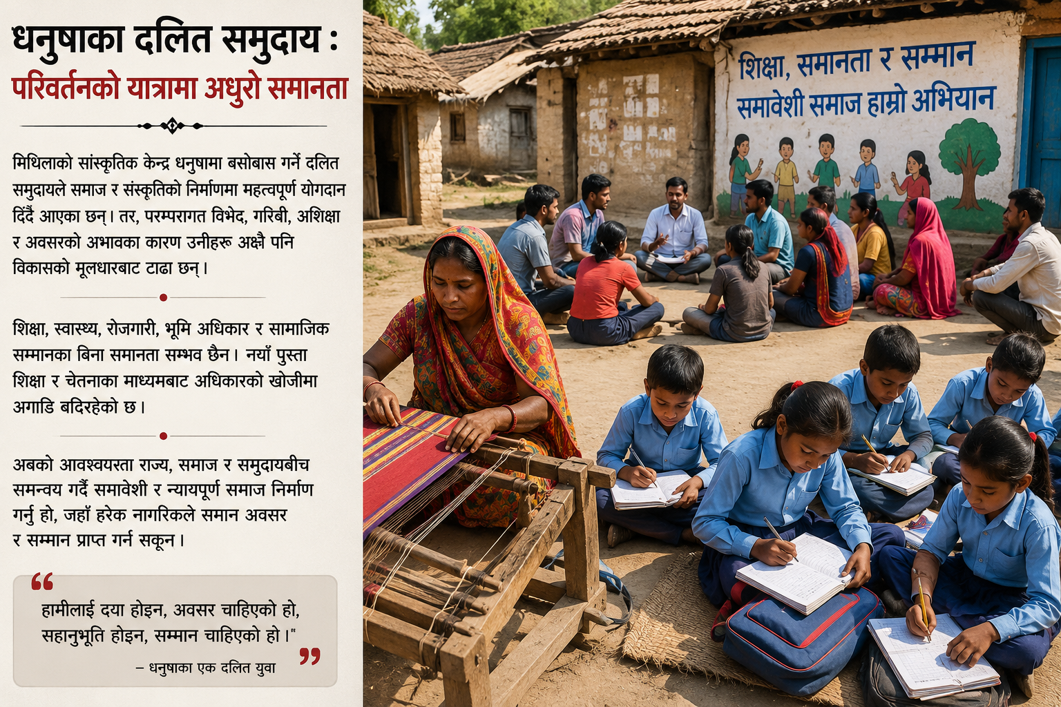 धनुषाका दलित समुदाय : परिवर्तनको यात्रामा अधुरो समानता
